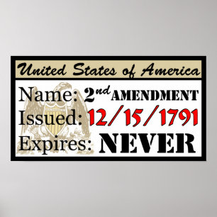 Poster Mon permis d'armes à feu !