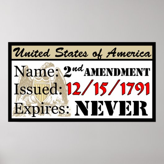 Poster Mon permis d'armes à feu ! (Devant)