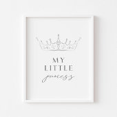 Poster Mon petit imprimé princesse