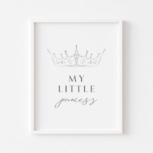 Poster Mon petit imprimé princesse