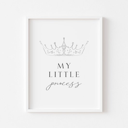 Poster Mon petit imprimé princesse