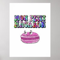 Mon Petit Macaron Retro Tie Dye Texte Super