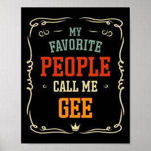 Poster Mon peuple favori m'appelle Gee Père &# s Jour