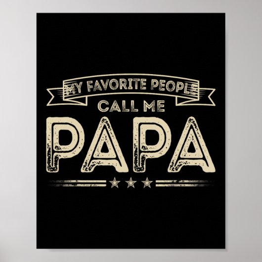 Poster Mon Peuple Préféré M'Appelle Papa Funny Grand-Père (Devant)