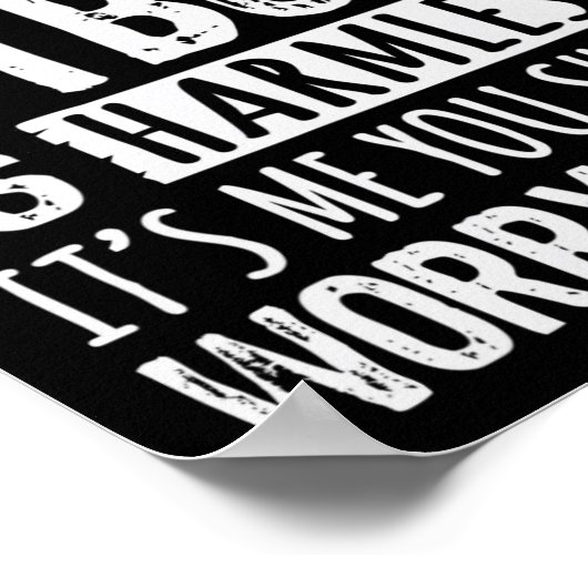 Poster Mon Pitbull est sans danger c'est moi que vous dev (Coin)