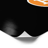 Poster Mon Plan de Retraite Bitcoin Plage Coucher de Sole (Coin)