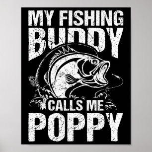 Poster Mon pote de pêche m'appelle Poppy Fête des Pères P