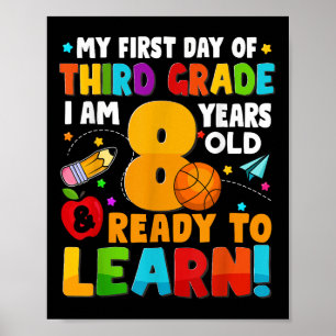 Poster Mon Premier Jour De Troisième 3E Année Prêt À Appr