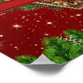 Poster Mon premier Noël avec Gold Frame Red Bow Photo (Coin)