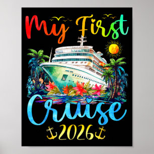 Poster Mon premier voyage en croisière 2026 pour enfants