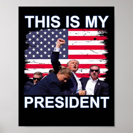 Poster Mon Président Trump aux élections de 2024 (Devant)