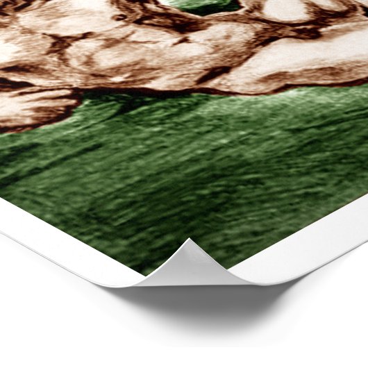 Poster Mon propre dessin de l'affiche Adam de Michel-Ange (Coin)