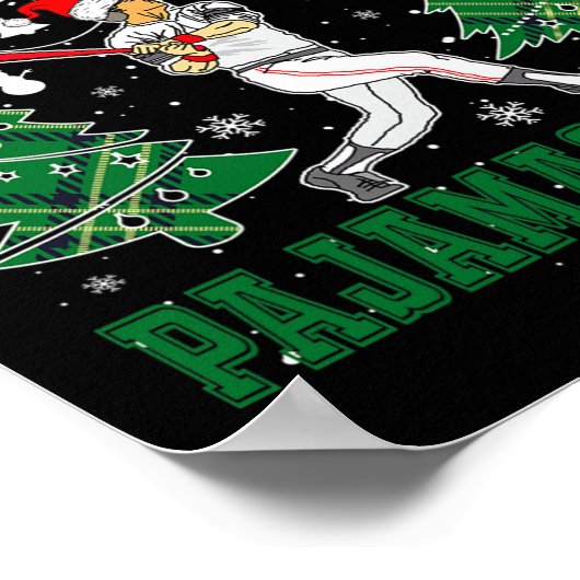 Poster Mon Pyjama de Noël Chemise Drôle Père Noël Vendre  (Coin)