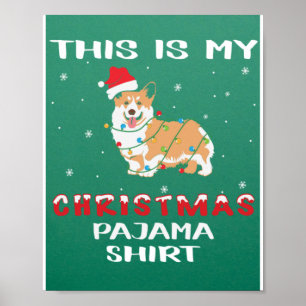 Poster Mon pyjama de Noël Joyeux Noël Joyeux Noël Joyeux