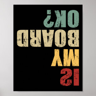 Poster Mon skateboard est drôle Citation de skateboardeur