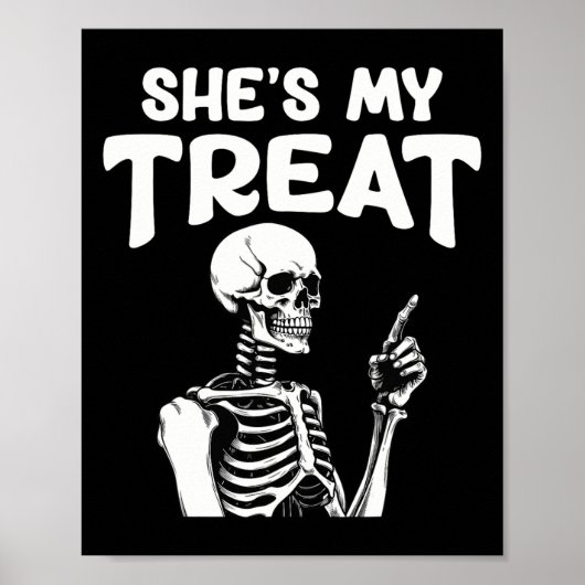 Poster Mon Squelette Traite Correspondant Halloween Costu (Devant)
