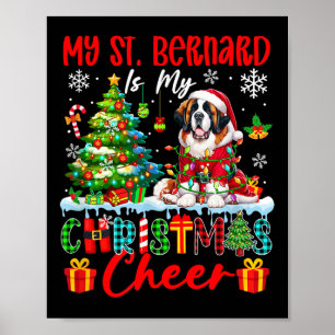 Poster Mon St-Bernard est ma joie de Noël T-shirt drôle d