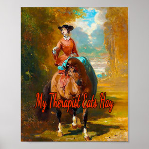 Poster Mon Thérapeute Mange Du Poil. Rider par Alfred De 