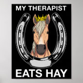 Poster Mon Thérapeute Mange Hay I Amateurs équestres (Devant)