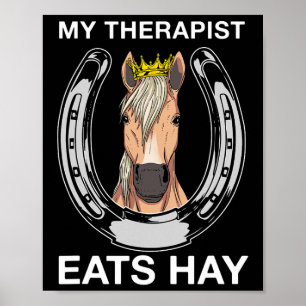 Poster Mon Thérapeute Mange Hay I Amateurs équestres