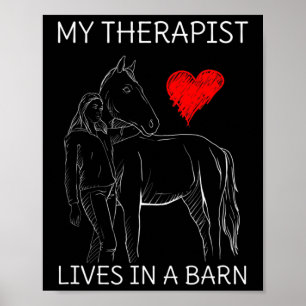 Poster Mon Thérapeute Vit Dans Une Grange J'Aime L'Équest