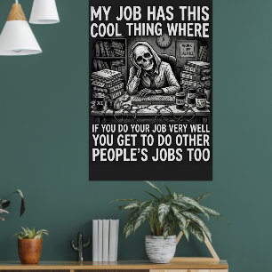 Poster Mon travail a cette chose cool où si vous faites v