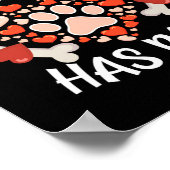 Poster Mon Valentin a des pattes Saint-Valentin Chien Pu (Coin)