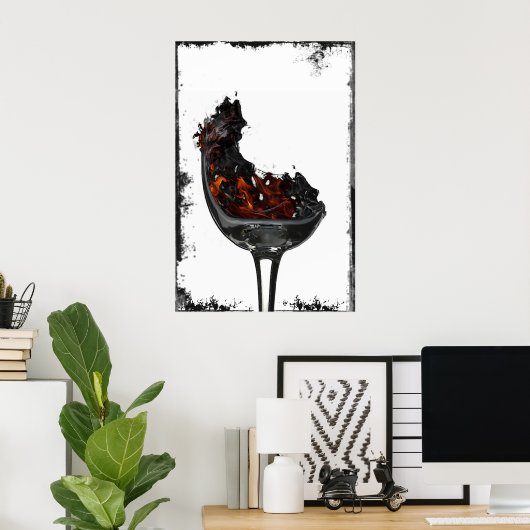 Poster Mon verre brisé (Bureau à domicile)