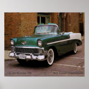 Poster Mon vert 1956 Chevy Define Oil