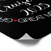 Poster Mon voyage de croisière d'anniversaire 2025 Vacati (Coin)