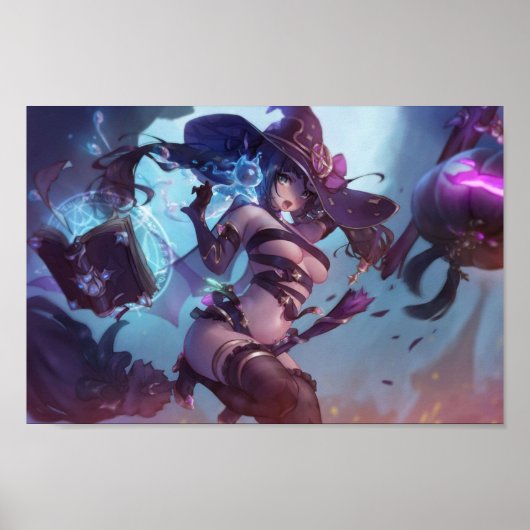 Poster Mona comme sorcière Genshin Impact (Devant)