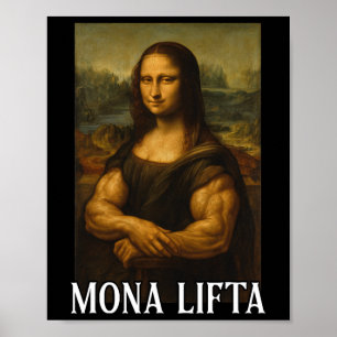 Poster Mona Lifta Bodybuilding Drôle cadeau