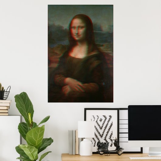 Poster Mona Lisa 3D (Bureau à domicile)
