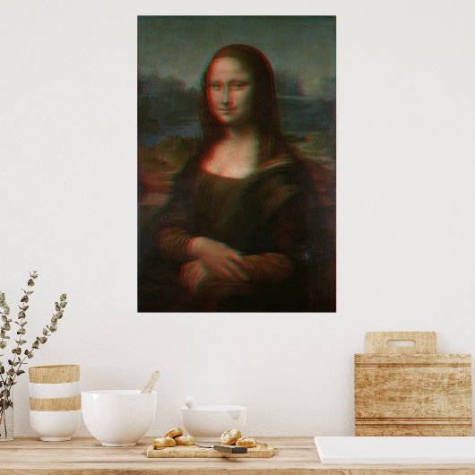 Poster Mona Lisa 3D (Cuisine)