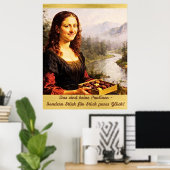 Poster Mona Lisa aime les chocolats (Bureau à domicile)