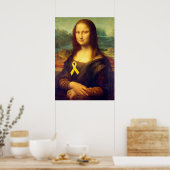 Poster Mona Lisa Au Ruban Jaune (Cuisine)