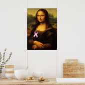 Poster Mona Lisa Au Ruban Rose (Kitchen)