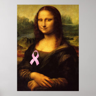 Poster Mona Lisa Au Ruban Rose