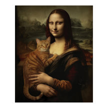 Mona Lisa avec chat