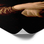 Poster Mona Lisa avec Masque Da Vinci se moquant des Arts (Coin)