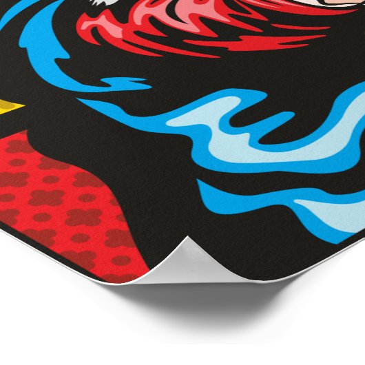 Poster Mona Lisa Avec Ses Chats (Coin)