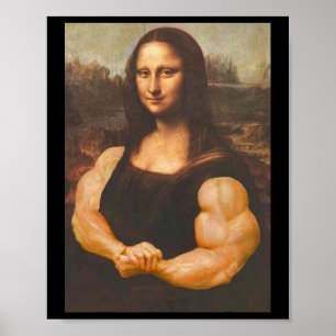 Poster Mona Lisa Bodybuilding Muscle Gym Stations de gym
