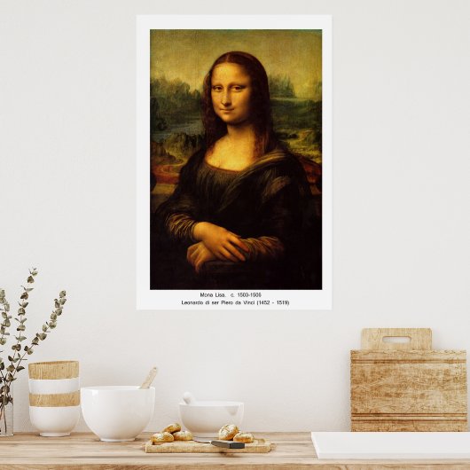 Poster Mona Lisa by Leonardo Da Vinci (Cuisine)
