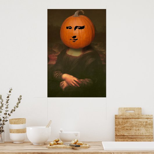 Poster Mona Lisa Citrouille (Cuisine)