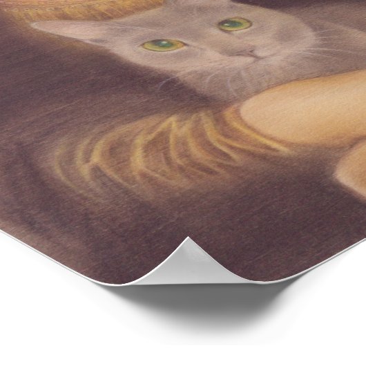 Poster Mona Lisa e Chat bleu russe Leonardo da Vinci (Coin)