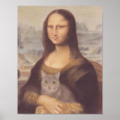 Poster Mona Lisa e Chat bleu russe Leonardo da Vinci (Devant)