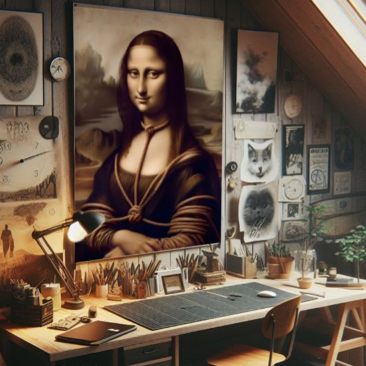 Poster Mona Lisa enchaînée à shibari