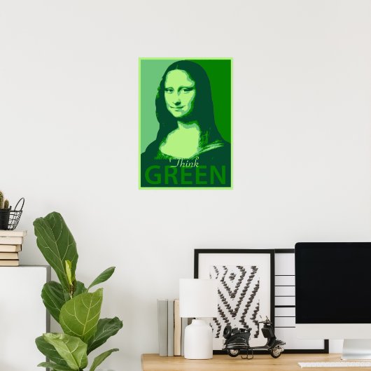 Poster Mona Lisa est verte (Bureau à domicile)