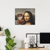 Poster Mona Lisa et son chat (Bureau à domicile)