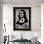 Poster Mona Lisa Graffiti Street Art Pop Culture<br><div class="desc">Cette oeuvre montre une nouvelle version de la célèbre Mona Lisa de Léonard de Vinci. L'utilisation du graffiti et du style street art a été de donner un aspect élégant et tendance à l'art. L'arrière - plan Multi Color motif a donné un beau contraste avec le noir du reste de...</div>